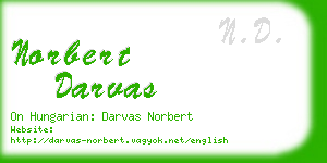 norbert darvas business card